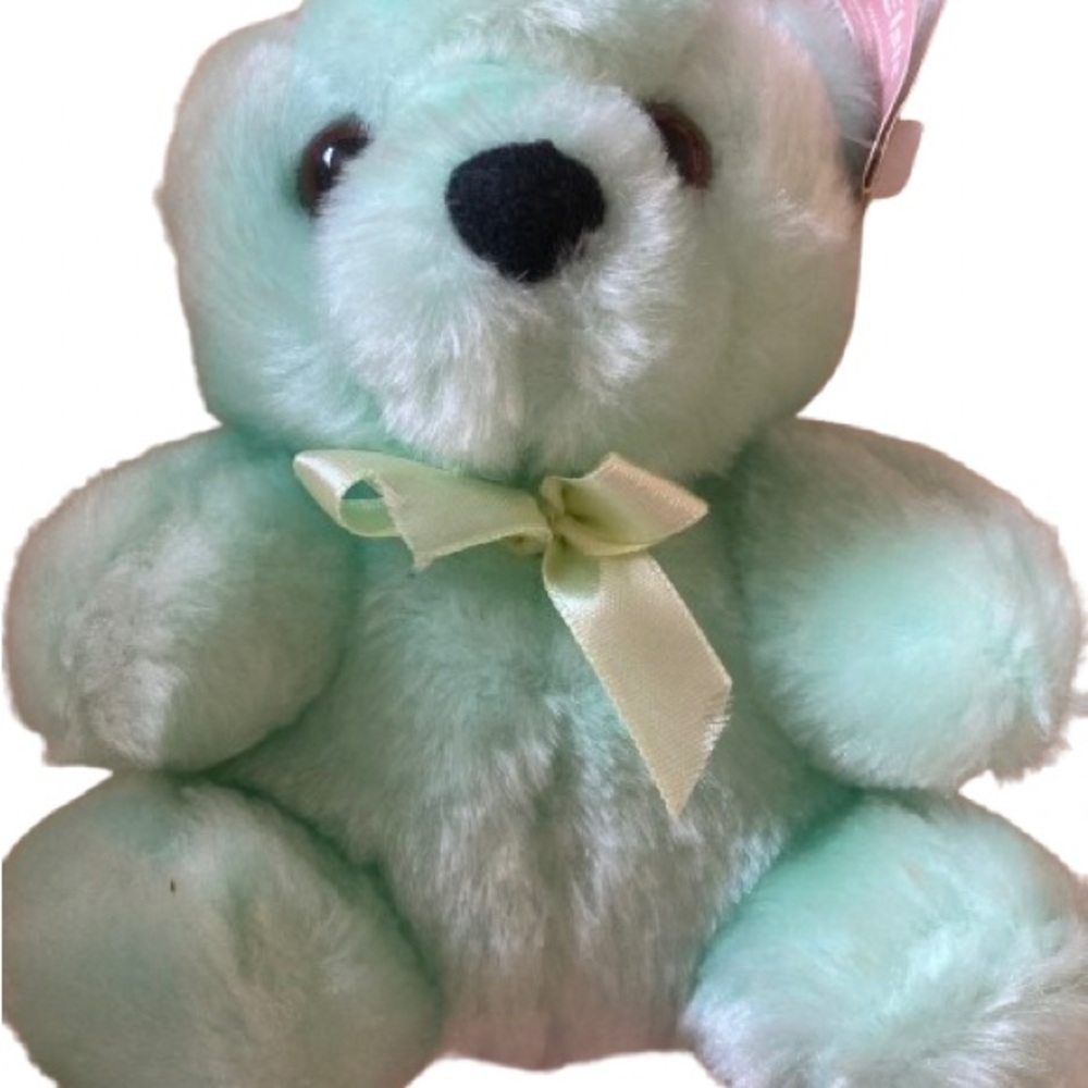 STORYTIME VINTAGE mint green teddy bear plush toy